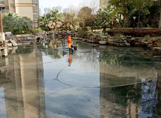 奉节景观池淤泥清理
